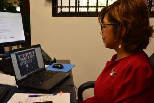 Olaya Dotel, viceministra de Cooperación Internacional del ministerio de Economía, Planificación y Ordenadora Nacional de los Fondos Europeos para el Desarrollo, participa en el cierre virtual del II diplomado de relaciones Dominico-Europeas”.