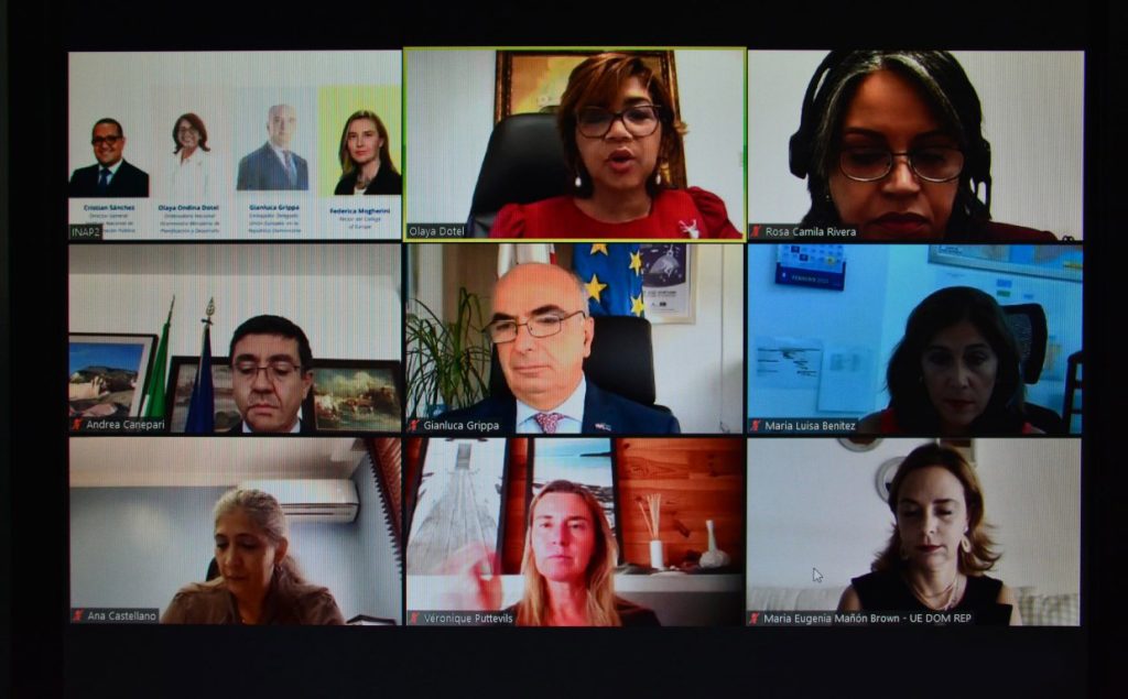 Participantes en el cierre virtual del II diplomado de relaciones Dominico-Europeas”.