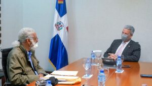 Lisandro Macarrulla, ministro de la Presidencia y Juan Hubieres, presidente de Fenatrano