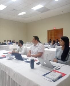 Representantes de organizaciones gubernamentales que participan en el taller.