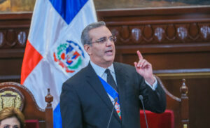 El presidente Luis Abinader durante su discurso de rendición de cuentas.