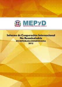 Informe de Cooperación Internacional no Reembolsable 2015