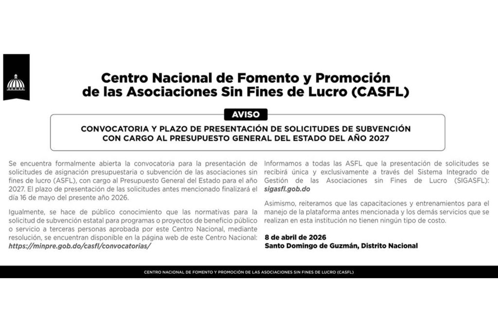 Convocatoria ASFL